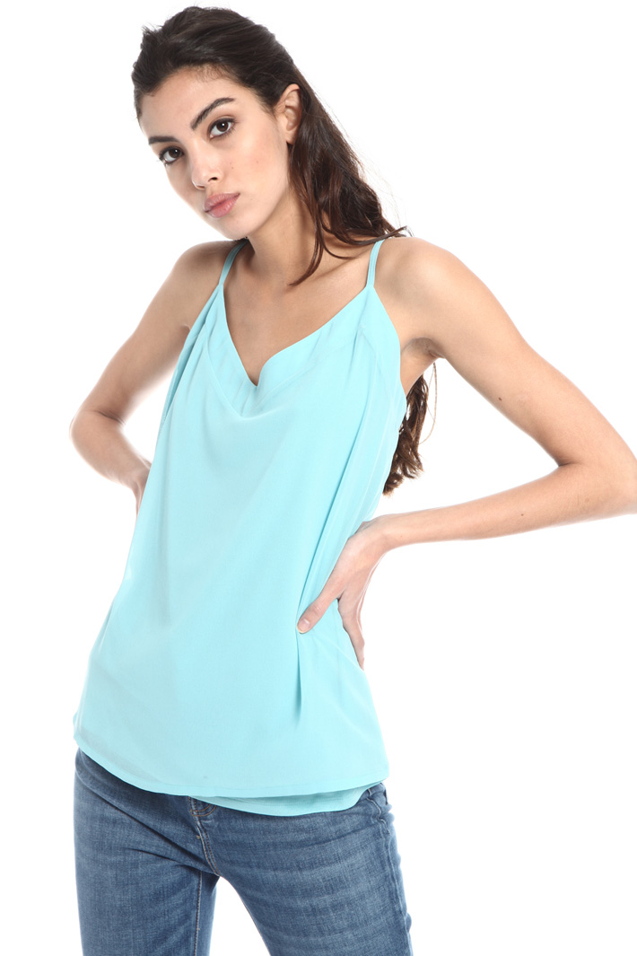 Top in jersey e georgette Fashion Market Top in jersey e georgette Fashion Market