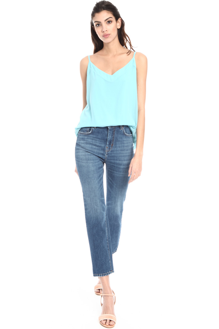 Top in jersey e georgette Fashion Market Top in jersey e georgette Fashion Market