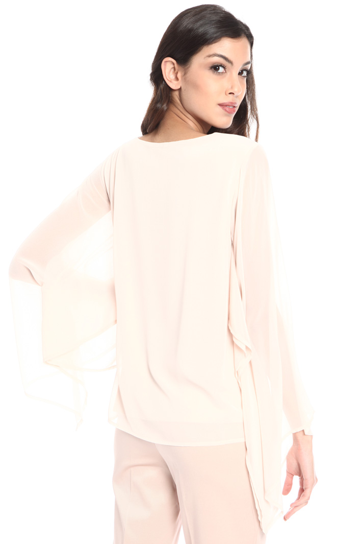 Blusa in jersey e georgette Fashion Market Blusa in jersey e georgette Fashion Market