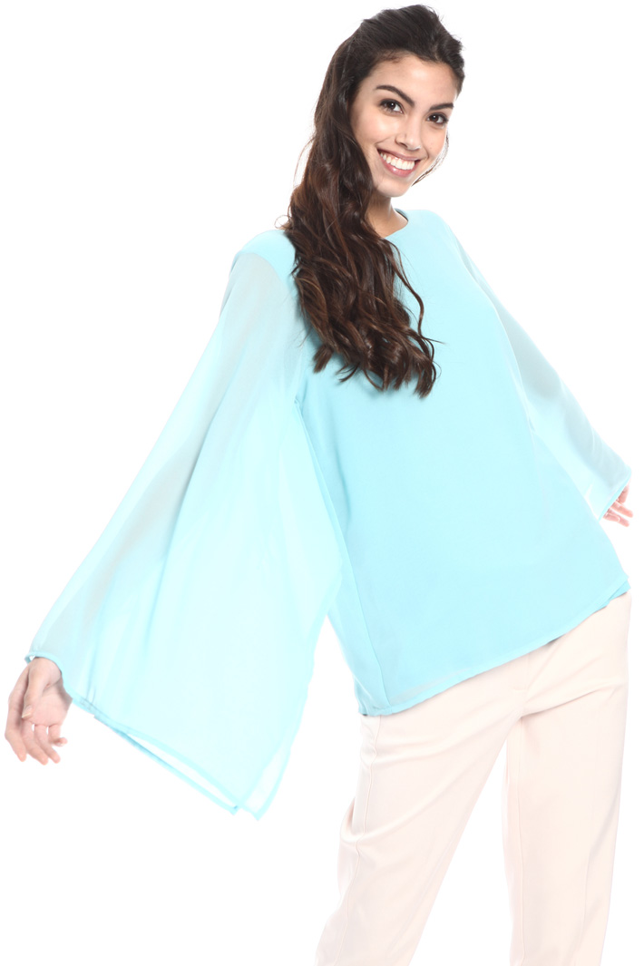 Blusa in jersey e georgette Fashion Market Blusa in jersey e georgette Fashion Market