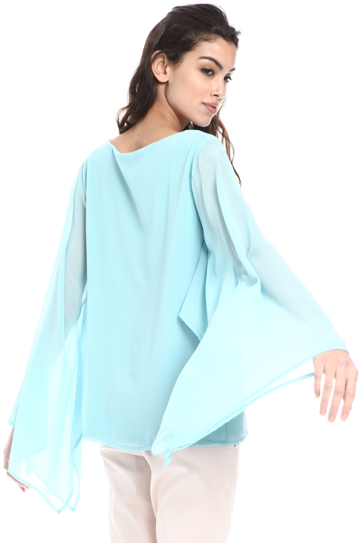 Blusa in jersey e georgette Fashion Market Blusa in jersey e georgette Fashion Market