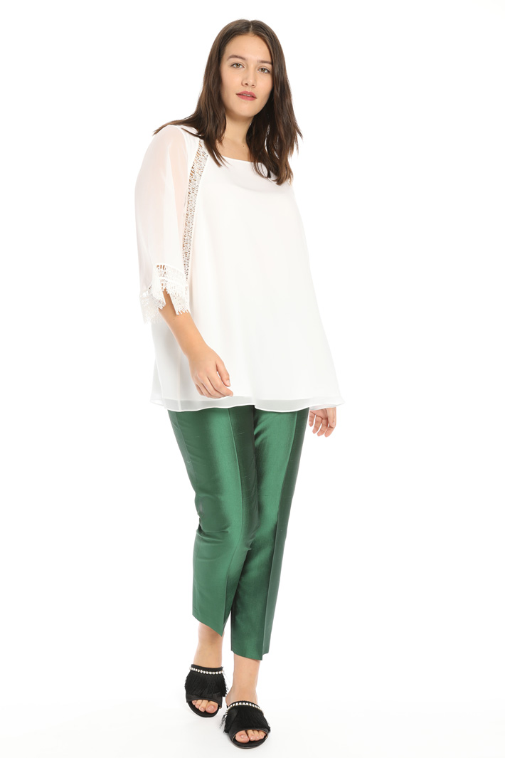 Casacca in georgette di seta Fashion Market Casacca in georgette di seta Fashion Market