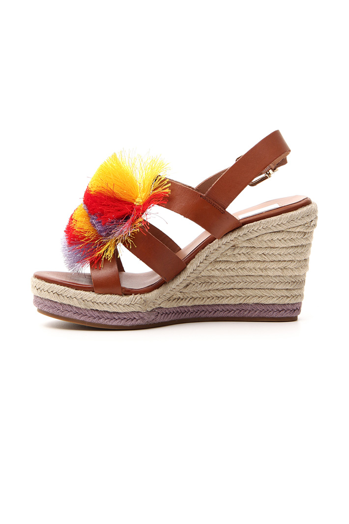 Sandali alti con maxi pon pon Fashion Market Sandali alti con maxi pon pon Fashion Market
