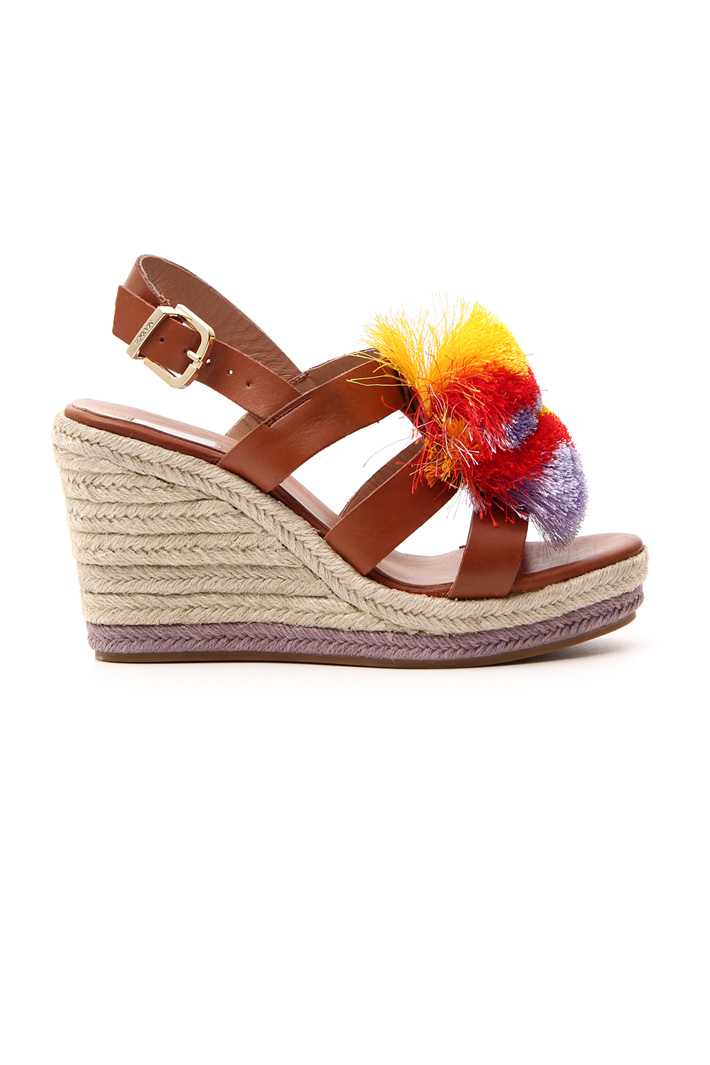 Sandali alti con maxi pon pon Fashion Market Sandali alti con maxi pon pon Fashion Market