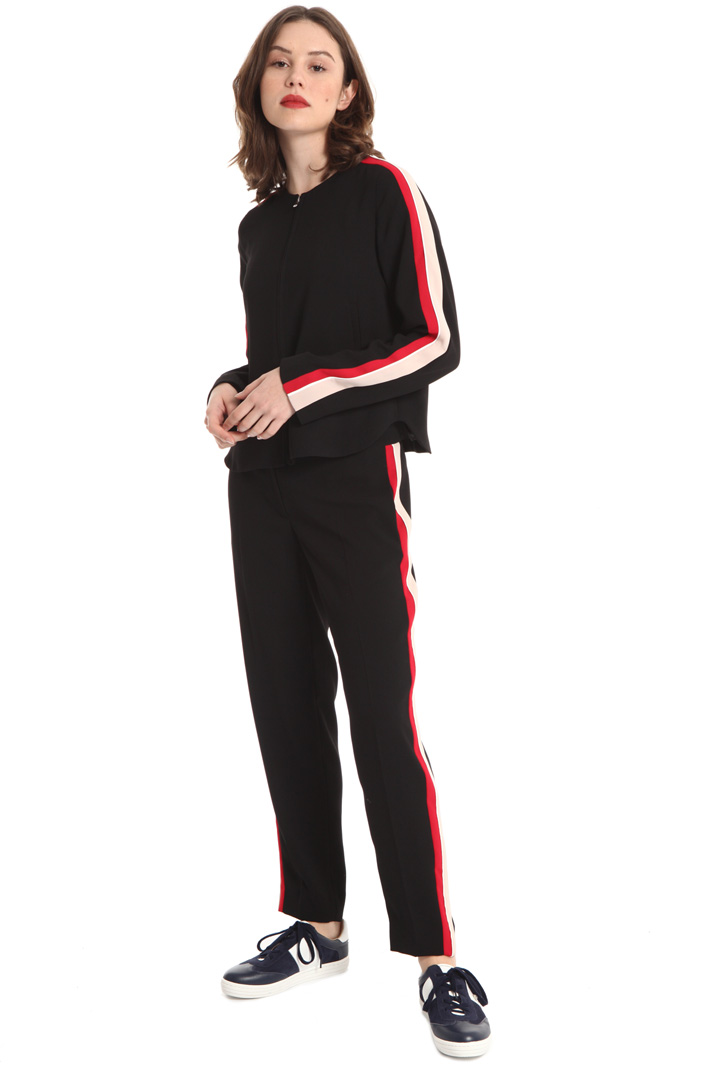 Casacca crepe con zip Fashion Market Casacca crepe con zip Fashion Market