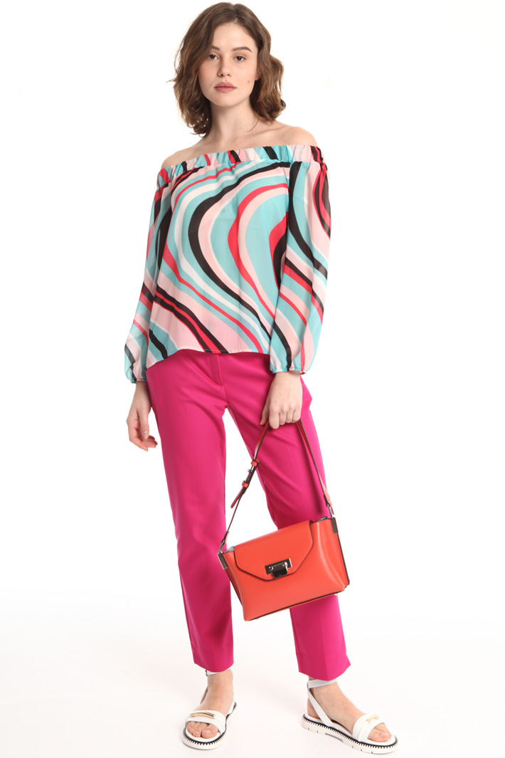 Blusa in georgette stampata Fashion Market Blusa in georgette stampata Fashion Market