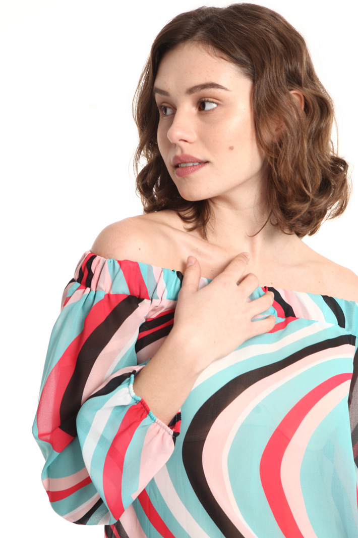 Blusa in georgette stampata Fashion Market Blusa in georgette stampata Fashion Market