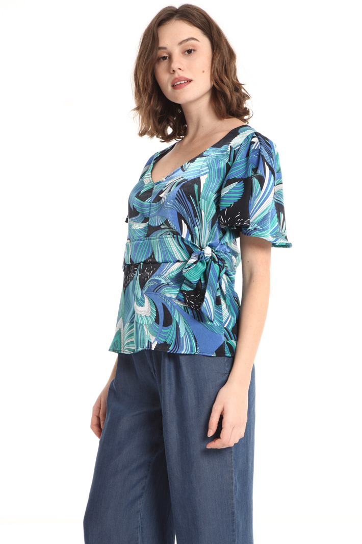 Blusa in raso stampato Fashion Market Blusa in raso stampato Fashion Market