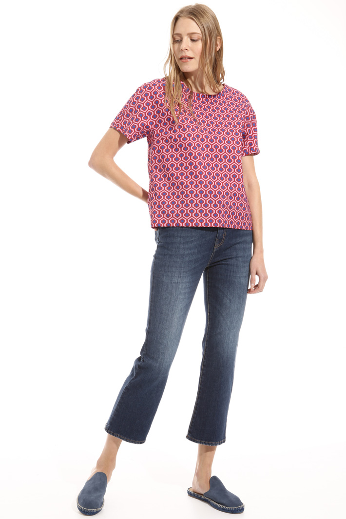 Top in puro cotone stampato Fashion Market Top in puro cotone stampato Fashion Market