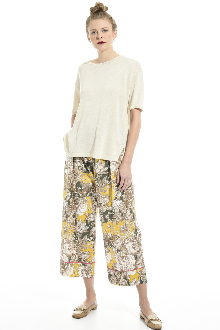 Pantaloni cropped in cotone Fashion Market Pantaloni cropped in cotone Fashion Market