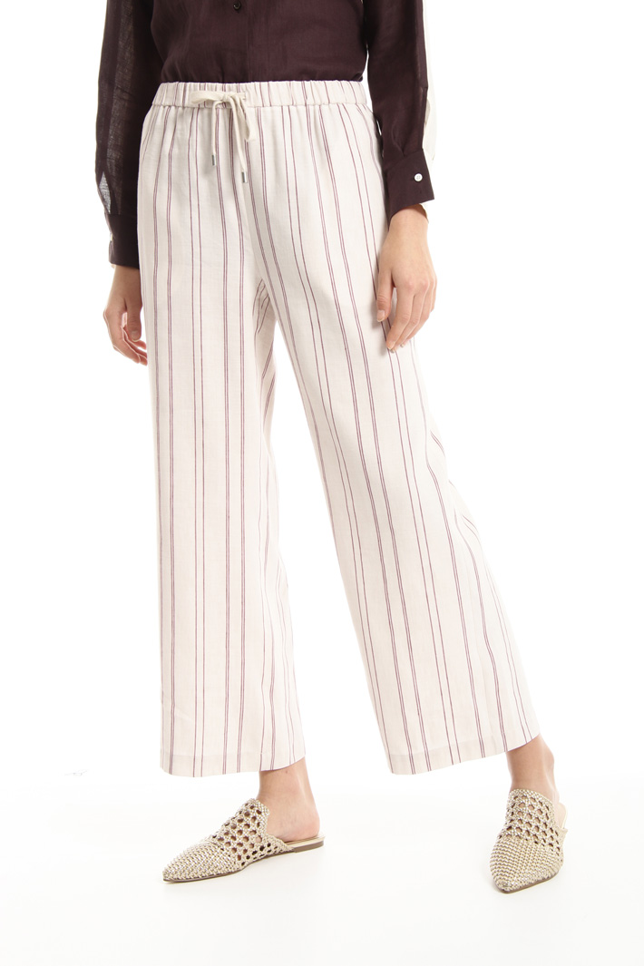 Pantaloni in lino e cotone Fashion Market Pantaloni in lino e cotone Fashion Market