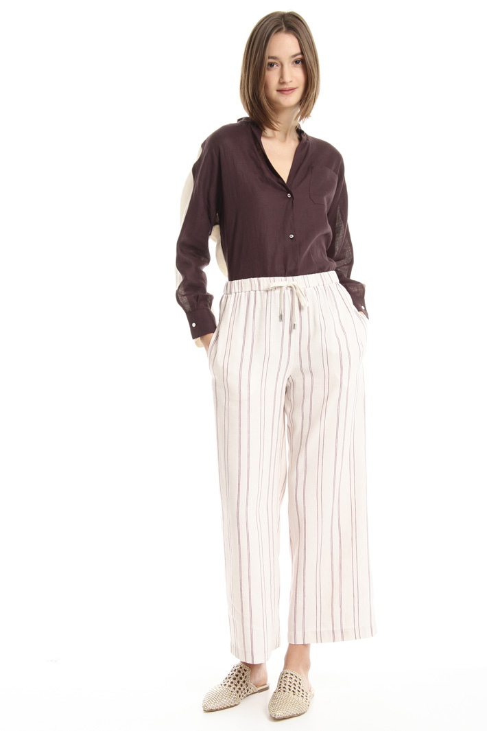 Pantaloni in lino e cotone Fashion Market Pantaloni in lino e cotone Fashion Market