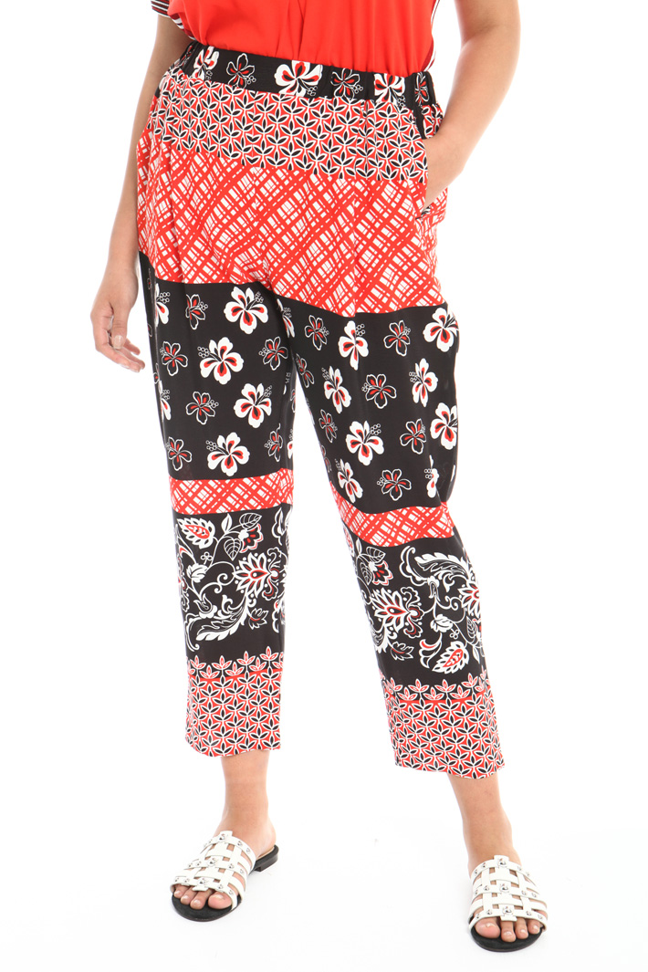Pantaloni cropped stampati Fashion Market Pantaloni cropped stampati Fashion Market