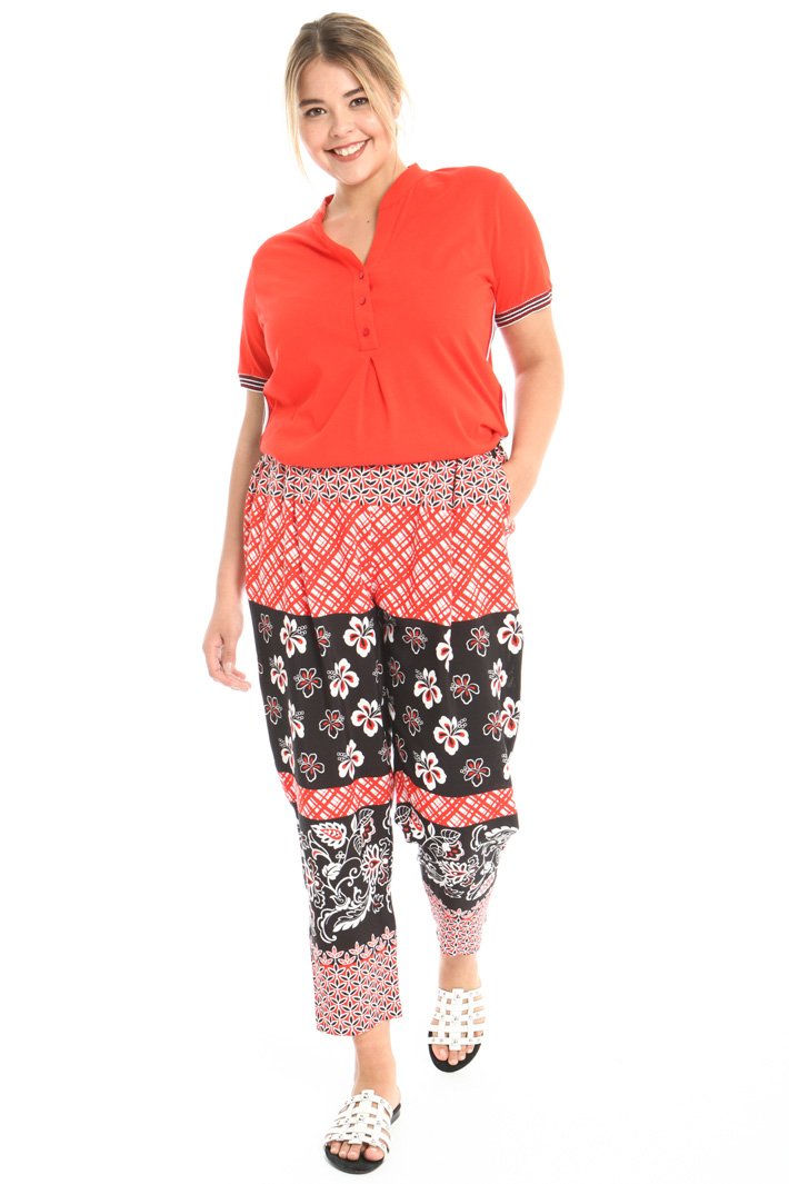 Pantaloni cropped stampati Fashion Market Pantaloni cropped stampati Fashion Market