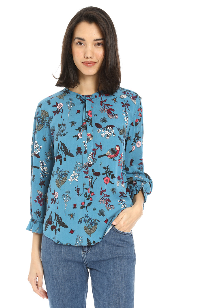 Blusa in twill fluido Fashion Market Blusa in twill fluido Fashion Market
