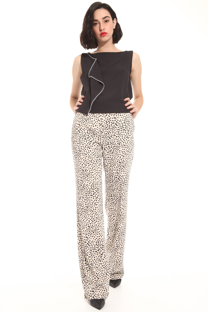 Pantalone in cady stampato Fashion Market Pantalone in cady stampato Fashion Market