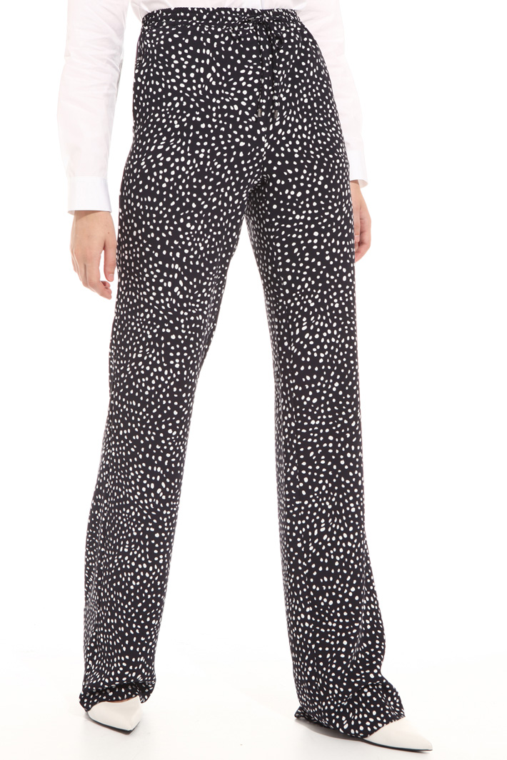 Pantalone in cady stampato Fashion Market Pantalone in cady stampato Fashion Market