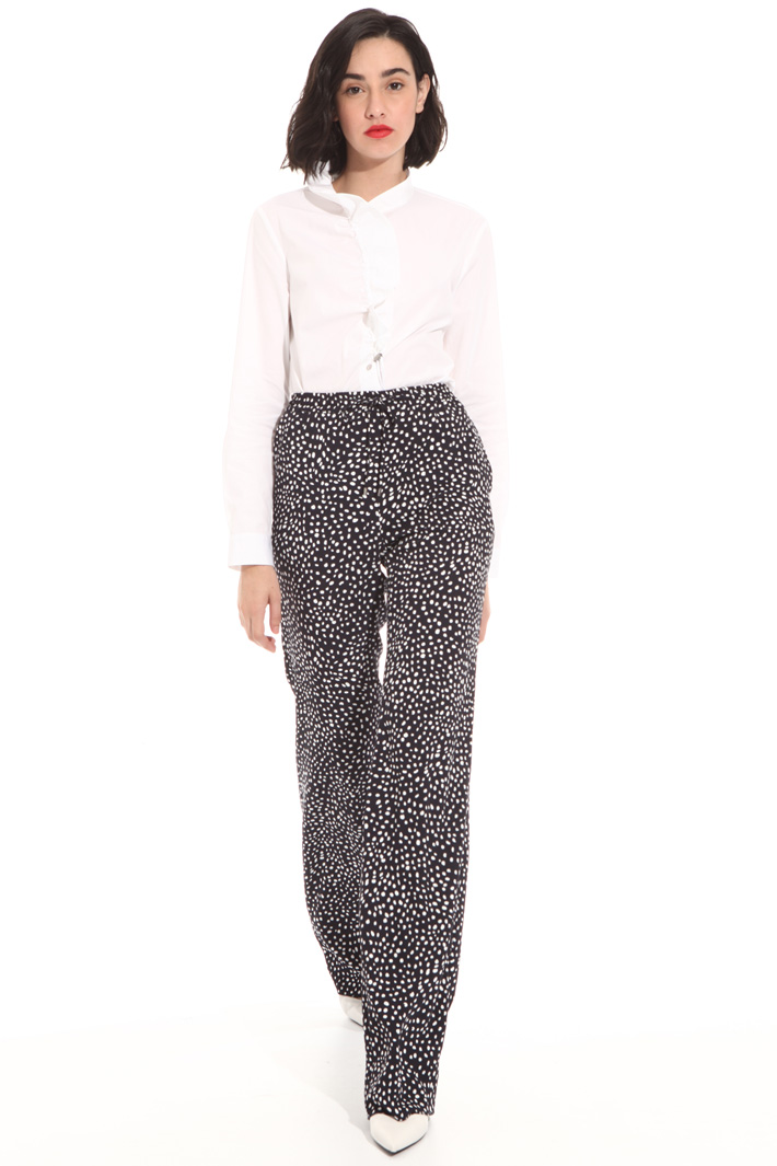 Pantalone in cady stampato Fashion Market Pantalone in cady stampato Fashion Market