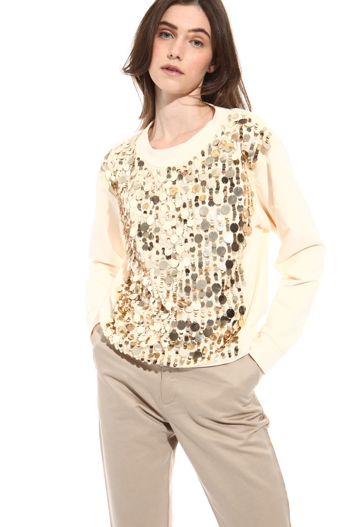 Felpa in jersey con paillettes Fashion Market Felpa in jersey con paillettes Fashion Market