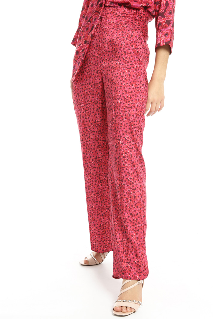 Pantaloni in twill stampato Fashion Market Pantaloni in twill stampato Fashion Market