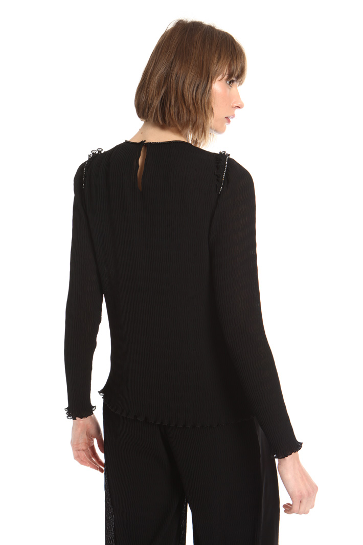 Blusa in georgette con plissè Fashion Market Blusa in georgette con plissè Fashion Market