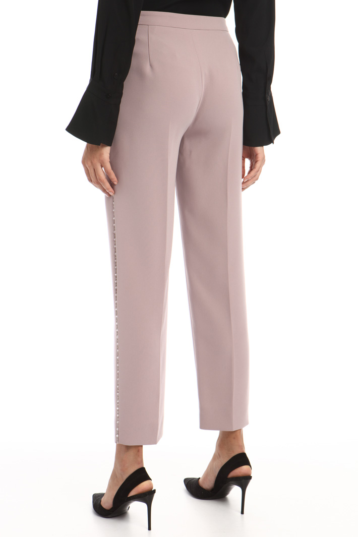 Pantaloni in cady con perline Fashion Market Pantaloni in cady con perline Fashion Market