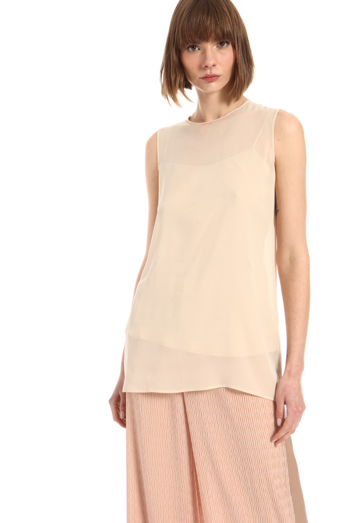 Top in georgette di seta Fashion Market Top in georgette di seta Fashion Market