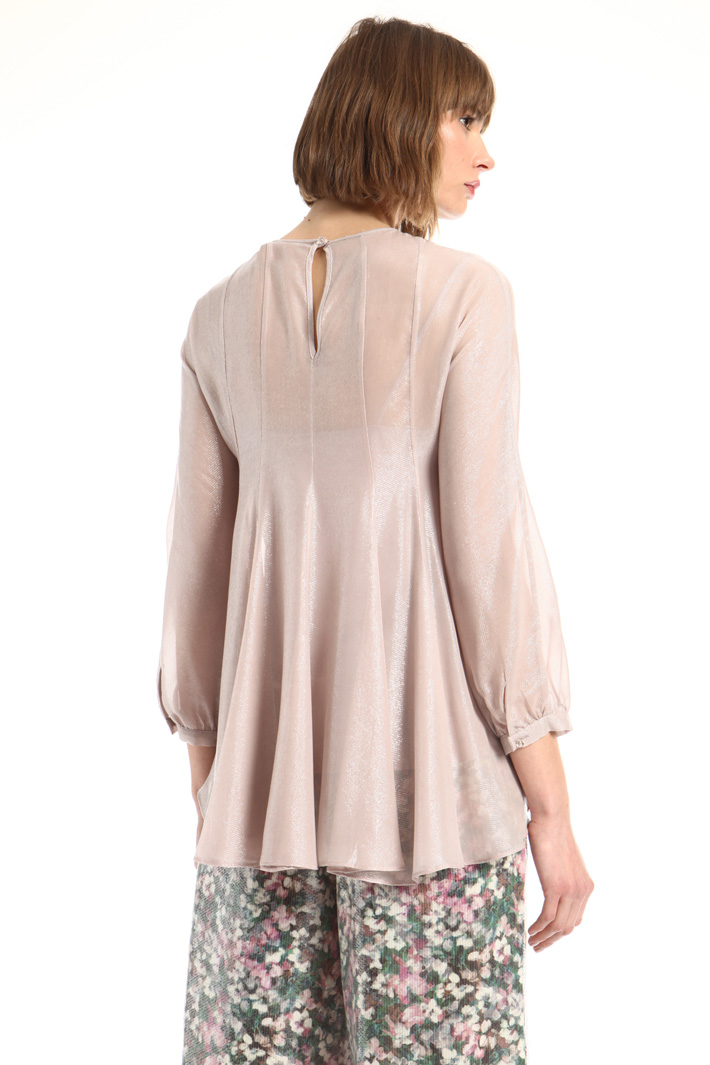 Blusa in georgette lucida Fashion Market Blusa in georgette lucida Fashion Market