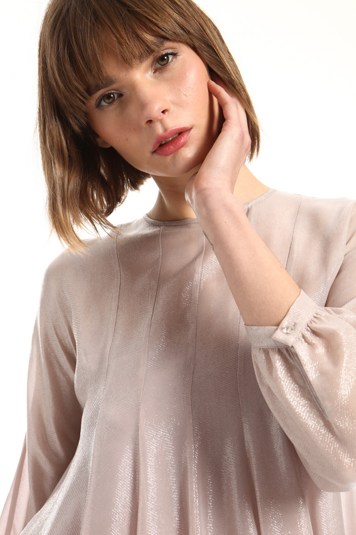 Blusa in georgette lucida Fashion Market Blusa in georgette lucida Fashion Market