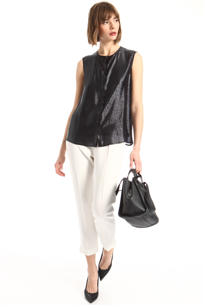 Top in georgette lucida Fashion Market Top in georgette lucida Fashion Market