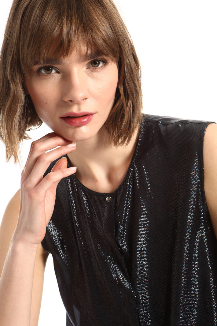 Top in georgette lucida Fashion Market Top in georgette lucida Fashion Market