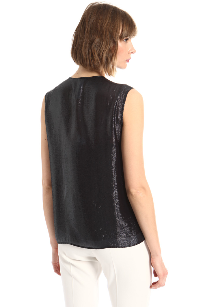 Top in georgette lucida Fashion Market Top in georgette lucida Fashion Market