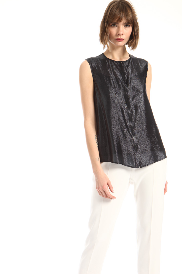 Top in georgette lucida Fashion Market Top in georgette lucida Fashion Market
