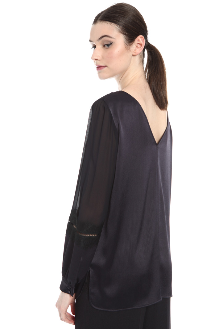 Blusa in raso e georgette Fashion Market Blusa in raso e georgette Fashion Market