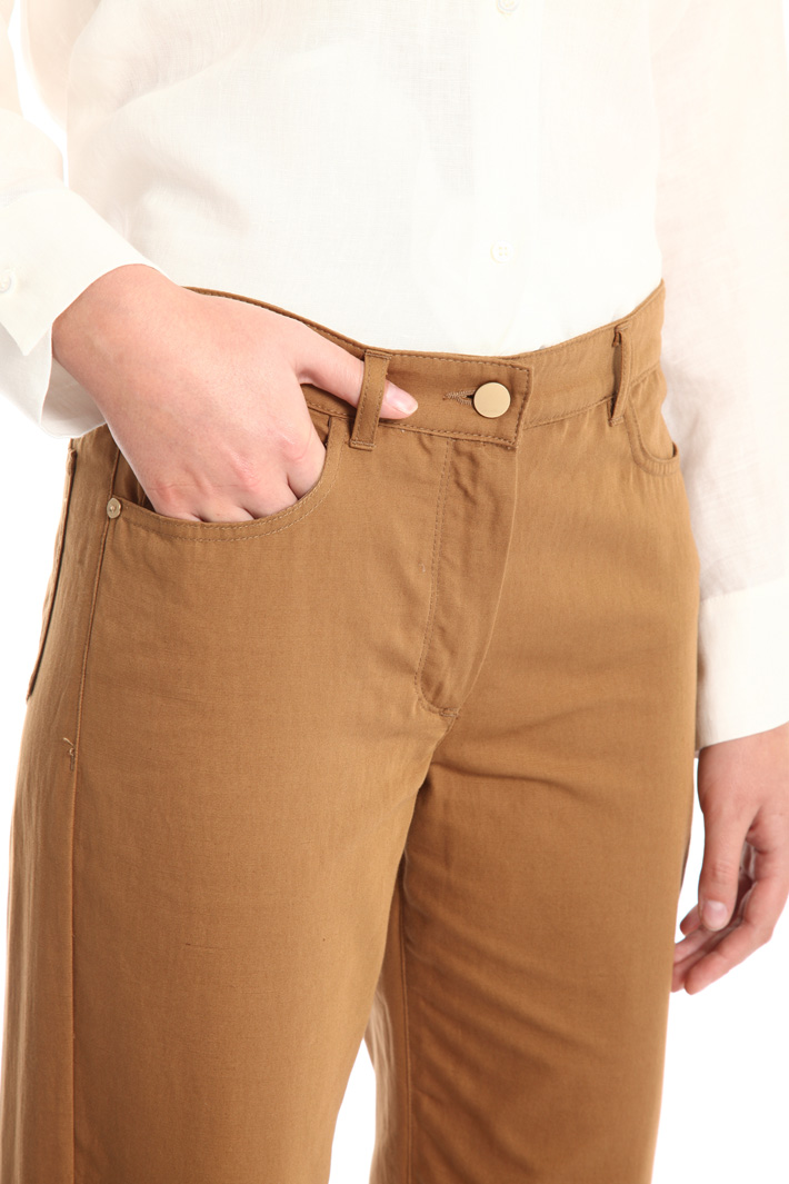 Pantaloni in cotone e lino Fashion Market Pantaloni in cotone e lino Fashion Market