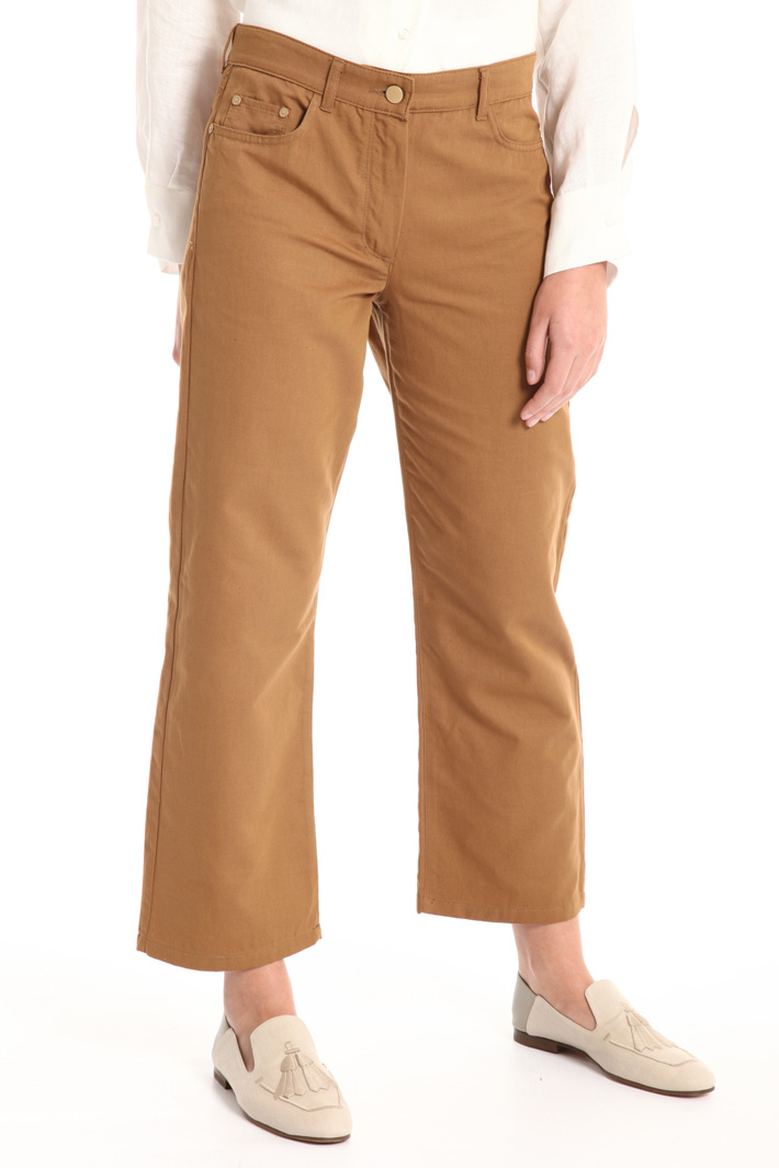 Pantaloni in cotone e lino Fashion Market Pantaloni in cotone e lino Fashion Market