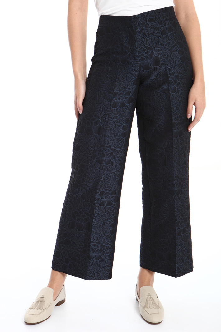 Pantaloni cropped jacquard Fashion Market Pantaloni cropped jacquard Fashion Market