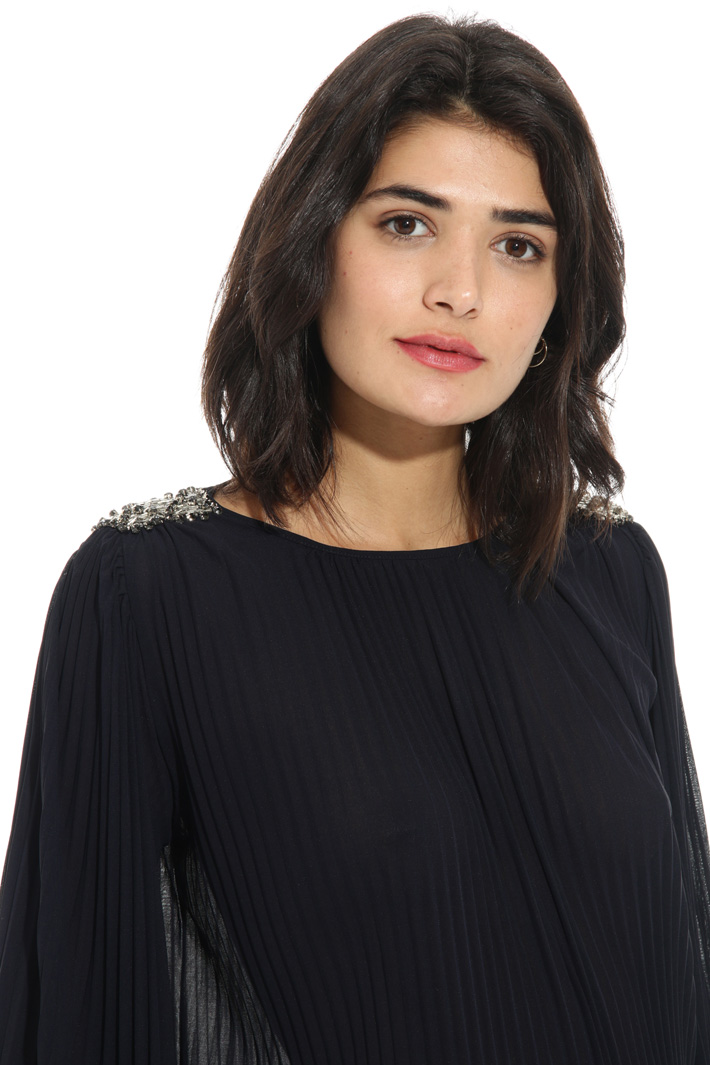 Blusa in jersey plissè Fashion Market Blusa in jersey plissè Fashion Market
