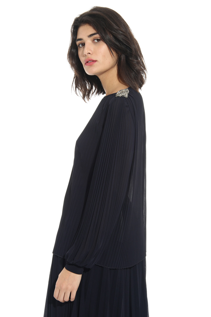 Blusa in jersey plissè Fashion Market Blusa in jersey plissè Fashion Market
