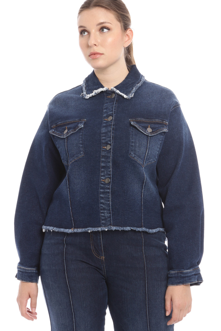 Giacca sfrangiata in denim Fashion Market Giacca sfrangiata in denim Fashion Market