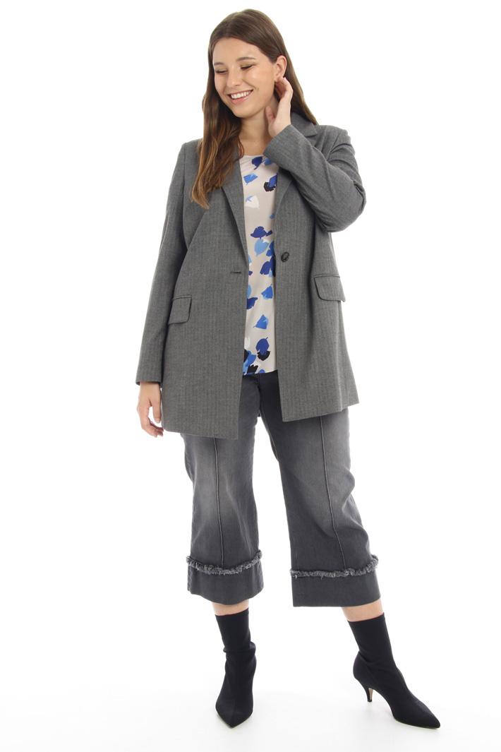 Blazer monopetto in flanella Fashion Market Blazer monopetto in flanella Fashion Market