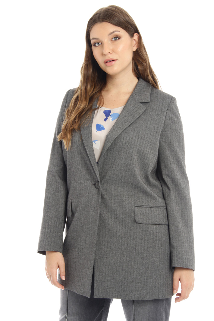 Blazer monopetto in flanella Fashion Market Blazer monopetto in flanella Fashion Market