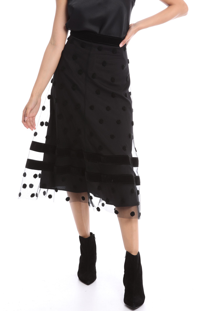 Gonna midi in tulle ricamato Fashion Market Gonna midi in tulle ricamato Fashion Market