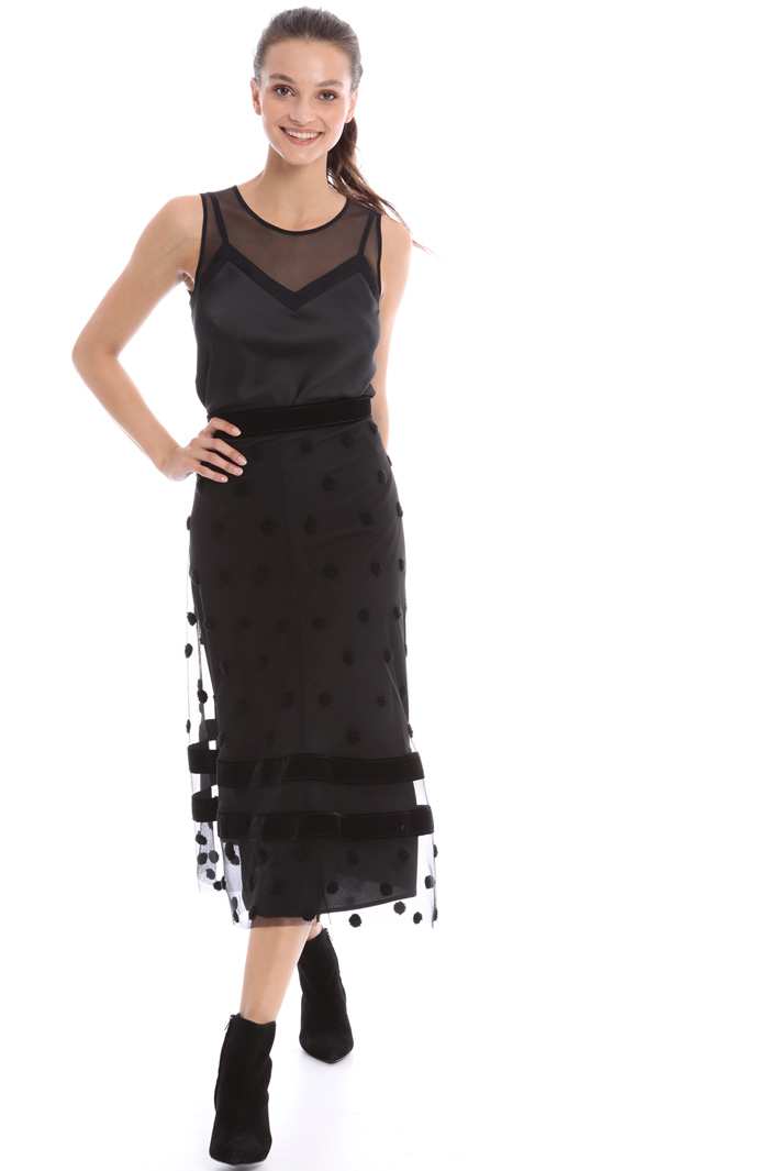 Gonna midi in tulle ricamato Fashion Market Gonna midi in tulle ricamato Fashion Market