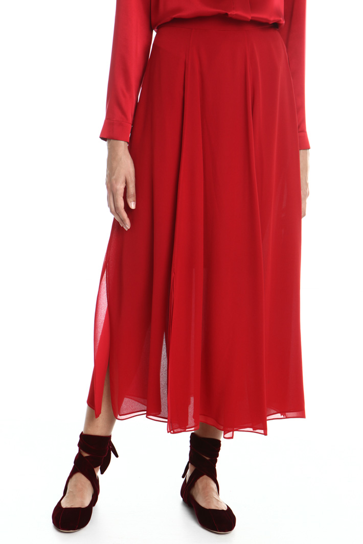 Gonna in georgette di seta Gonna in georgette di seta