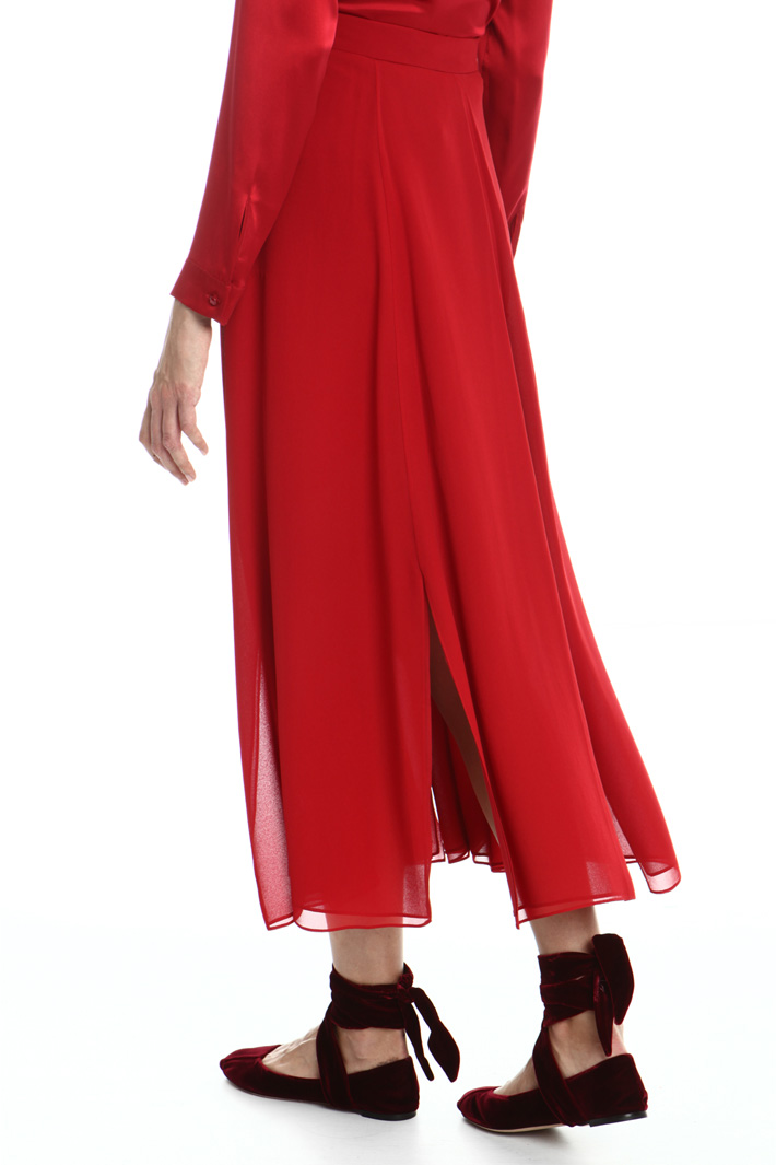 Gonna in georgette di seta Gonna in georgette di seta