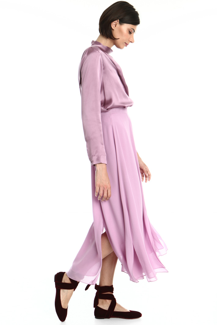 Gonna in georgette di seta Gonna in georgette di seta