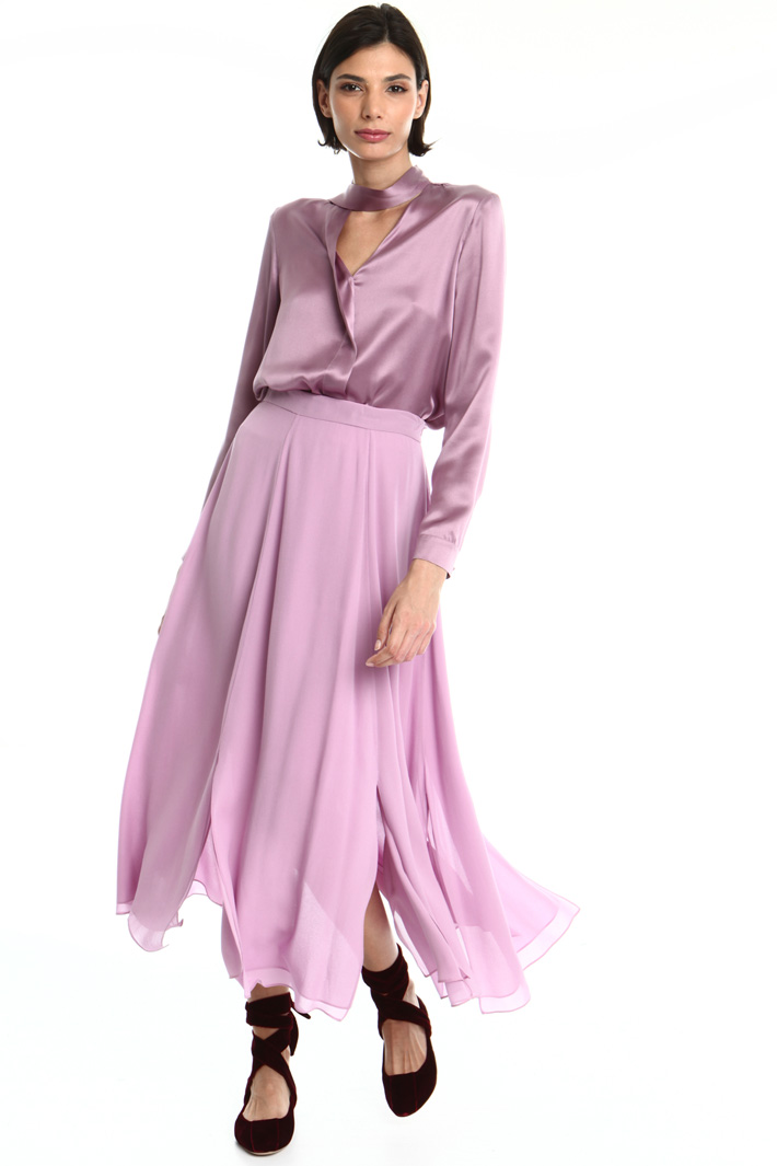 Gonna in georgette di seta Gonna in georgette di seta