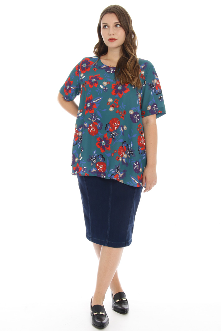Casacca in cady stampato Fashion Market Casacca in cady stampato Fashion Market