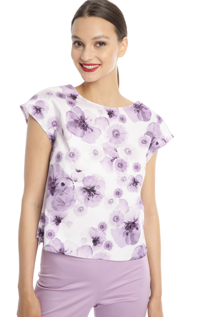 Top in raso di cotone Fashion Market Top in raso di cotone Fashion Market